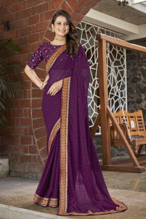 Sutram Hit Colour 11 Party Wear Embroidery Saree Collection On Wholesale