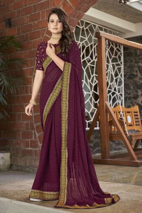 Sutram Hit Colour 11 Party Wear Embroidery Saree Collection On Wholesale