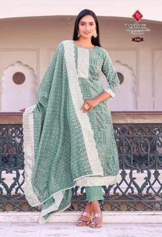 Tanishk Falak Vol-4 Pure Cotton Kurti Bottom With Dupatta On Wholesale