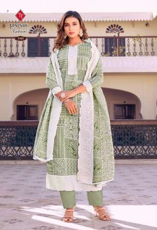 Tanishk Falak Vol-4 Pure Cotton Kurti Bottom With Dupatta On Wholesale