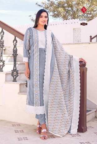 Tanishk Falak Vol-4 Pure Cotton Kurti Bottom With Dupatta On Wholesale