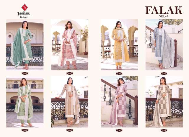 Tanishk Falak Vol-4 Pure Cotton Kurti Bottom With Dupatta On Wholesale