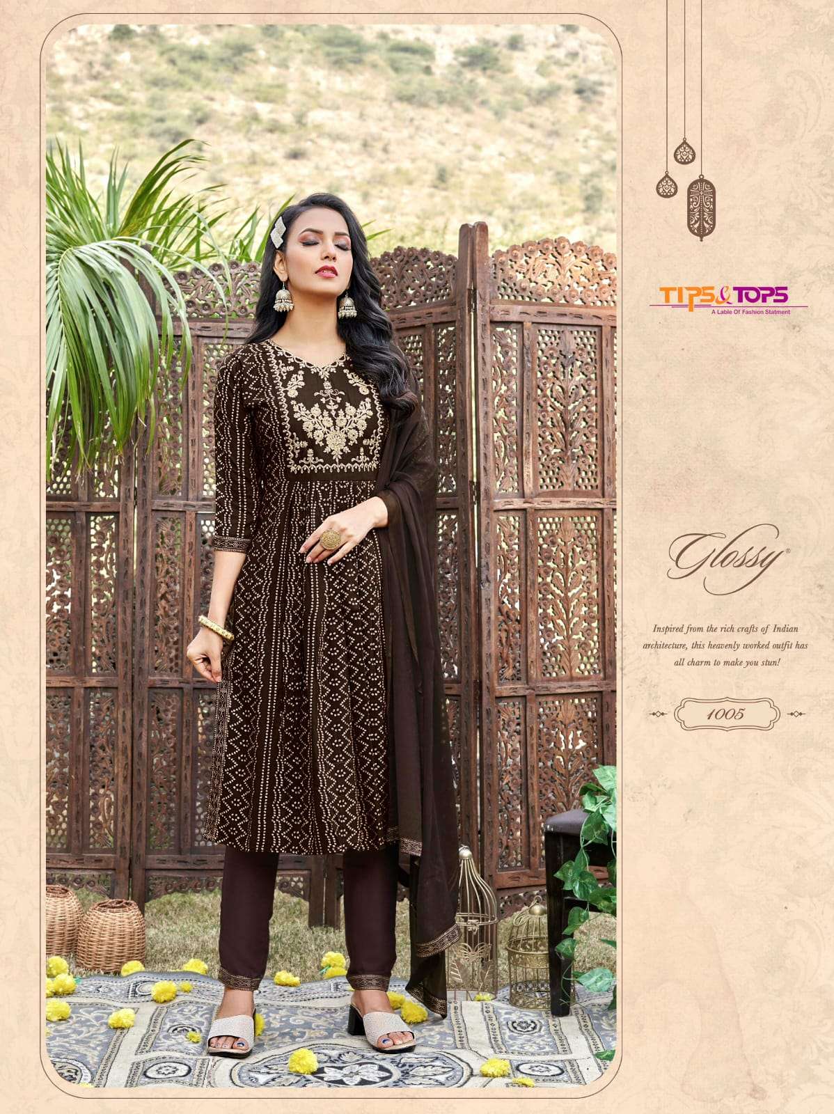 Tips And Tops Nyra Heavy Rayon Anarkali Kurti Collection On Wholesale