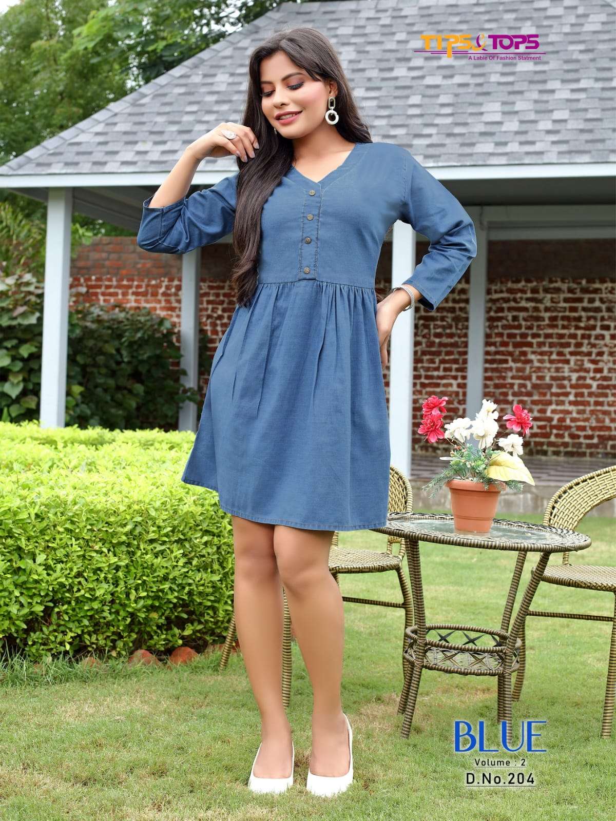 Bandhani Bandhej Front Slit Kurti Top | Kurti With Jeans |