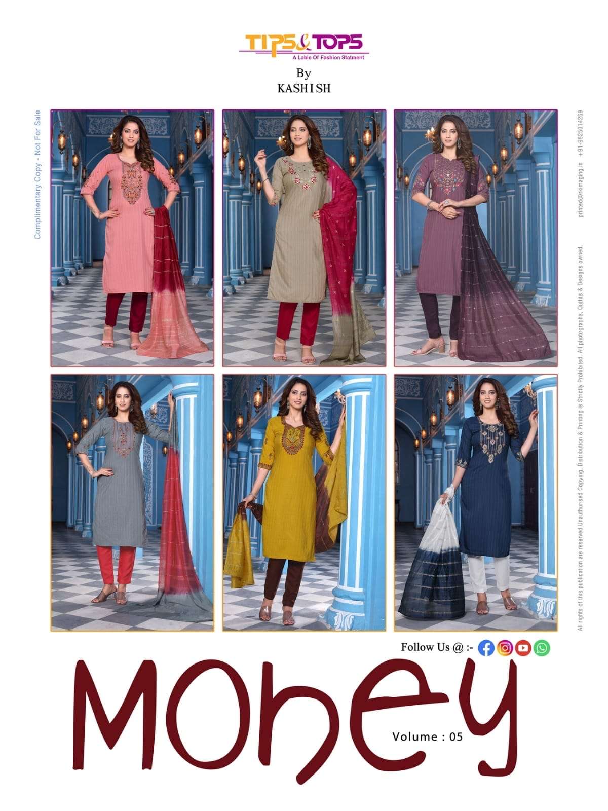TIPS & TOPS Launching Mohey Vol 05 KurtiPant Dupatta On Wholesale