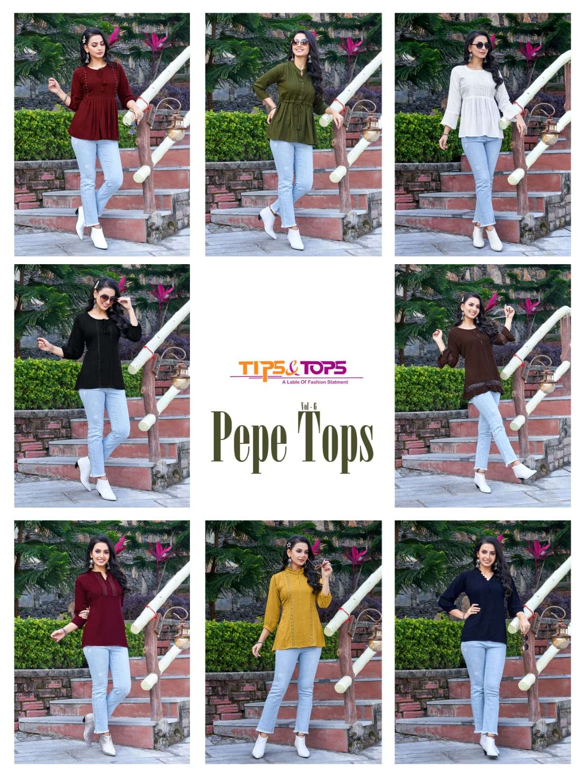 TIPS & TOPS PEPE TOPS Vol 06 Extraordinary Patterns Short Tops  On Wholesale 