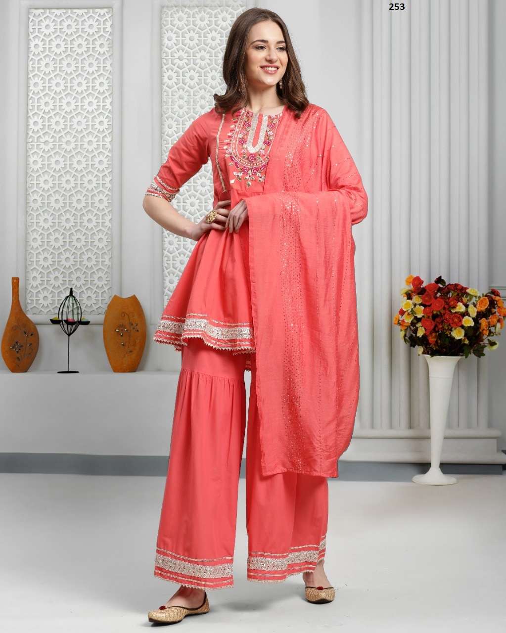 Trendy Printed 107 Fancy Kurti Bottom With Dupatta Collection On Wholesale