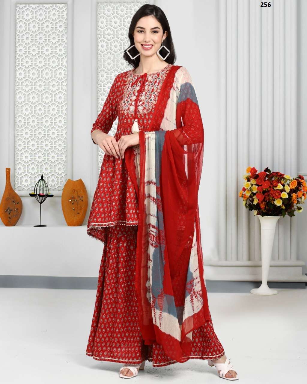 Trendy Printed 107 Fancy Kurti Bottom With Dupatta Collection On Wholesale