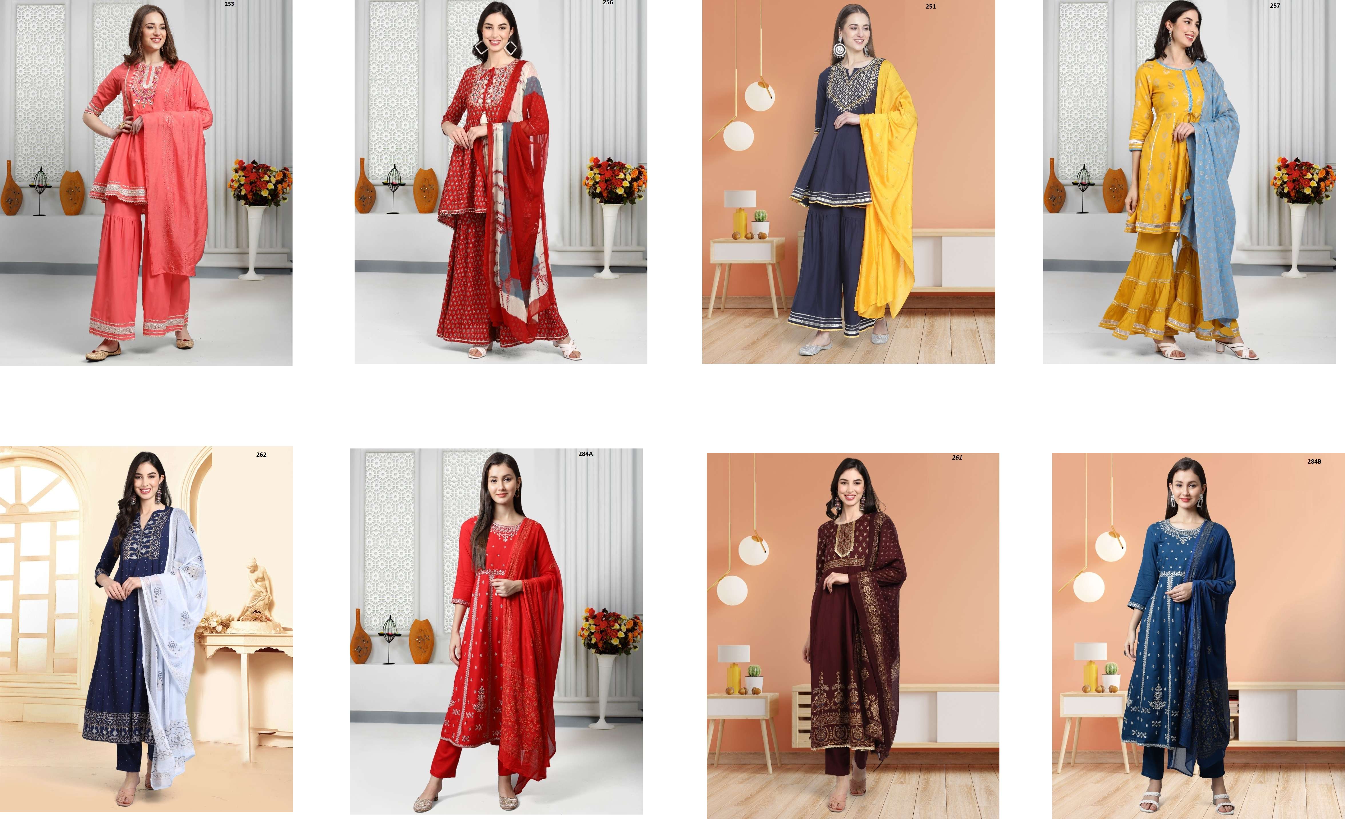 Trendy Printed 107 Fancy Kurti Bottom With Dupatta Collection On Wholesale