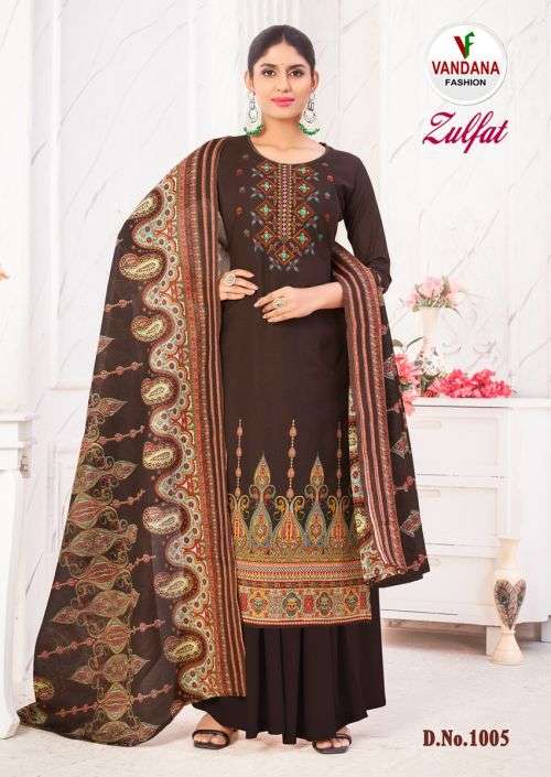 Vandana Zulfat Vol 1 Fancy Cotton Dress Material Collection On Wholesale
