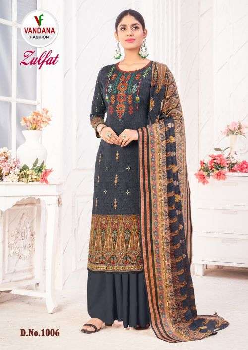 Vandana Zulfat Vol 1 Fancy Cotton Dress Material Collection On Wholesale