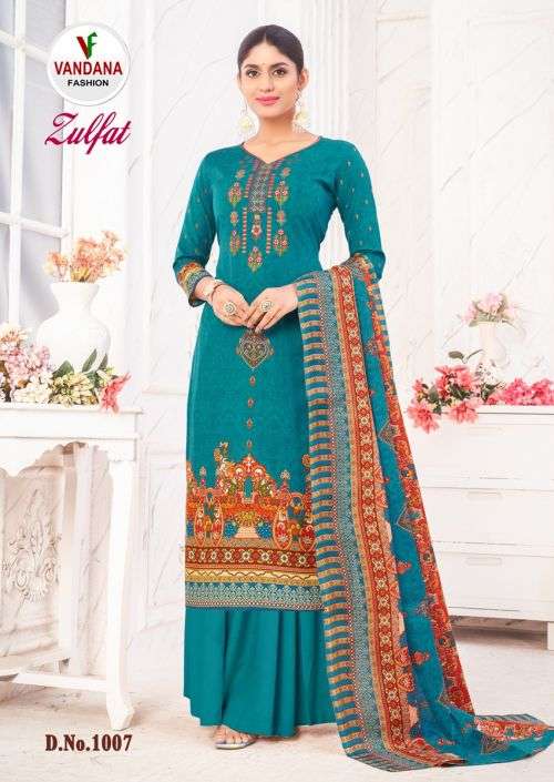Vandana Zulfat Vol 1 Fancy Cotton Dress Material Collection On Wholesale