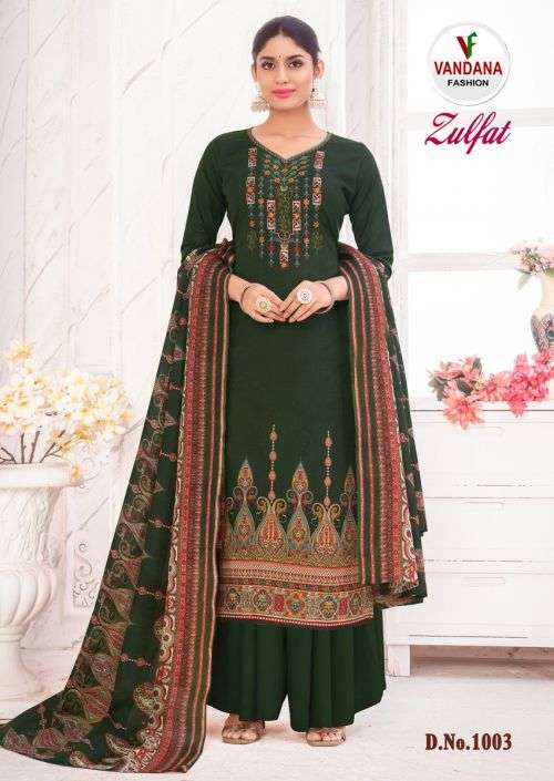 Vandana Zulfat Vol 1 Fancy Cotton Dress Material Collection On Wholesale