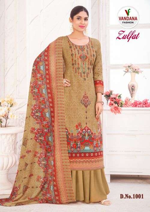 Vandana Zulfat Vol 1 Fancy Cotton Dress Material Collection On Wholesale
