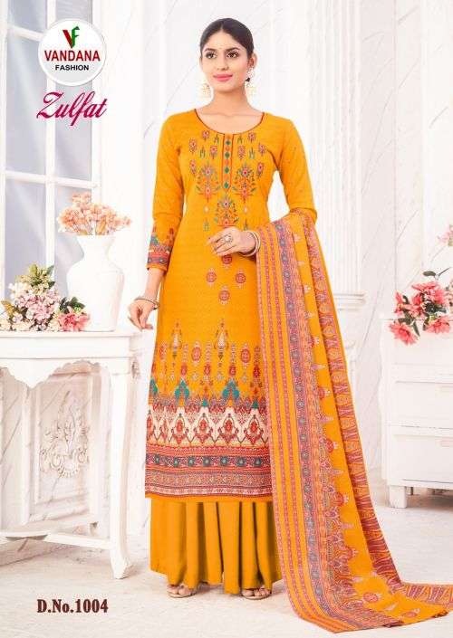 Vandana Zulfat Vol 1 Fancy Cotton Dress Material Collection On Wholesale
