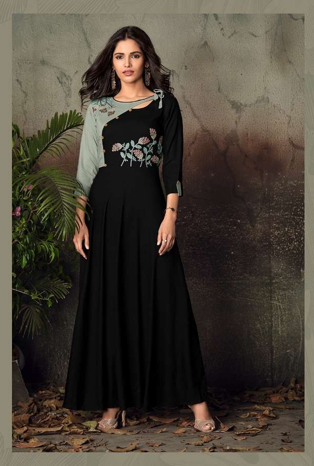 Vardan Gulnaz Vol - 2 Heavy Rayon Designer Long Kurti On Wholesale