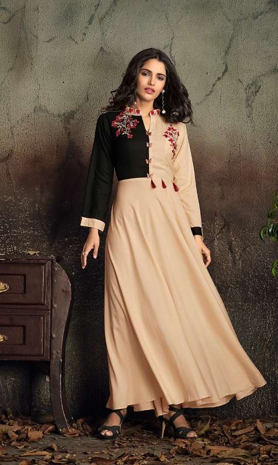 Vardan Gulnaz Vol - 2 Heavy Rayon Designer Long Kurti On Wholesale