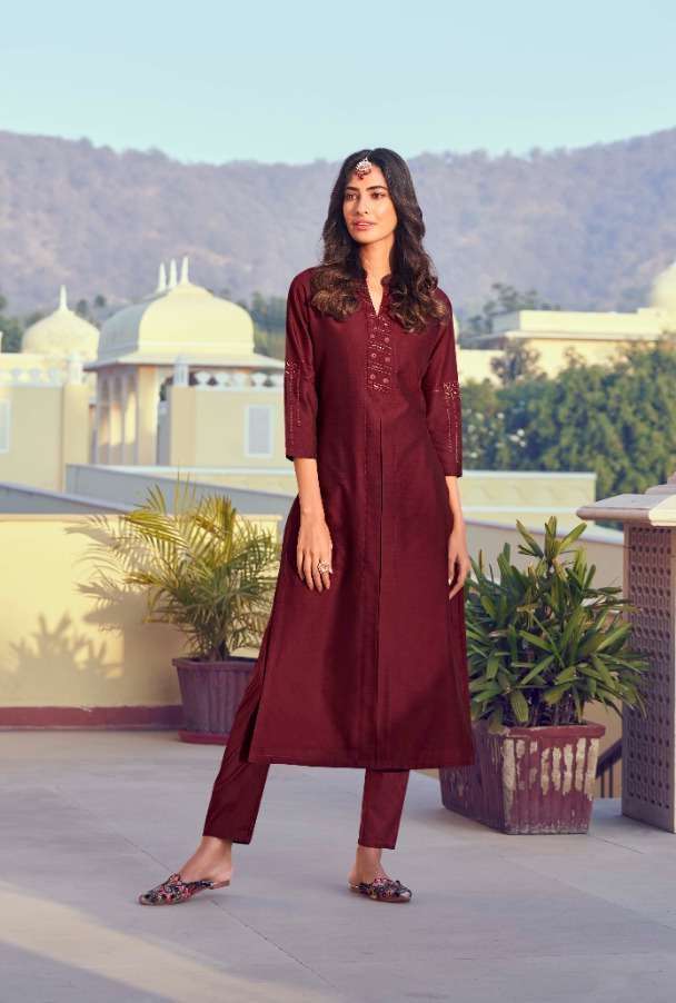Vardan Rahat Vol 1 Wholesale Romani Silk Kurti On Fancy Embroidery With Romani Silk Pant 