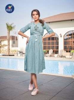 Vitara Vanila Exclusive Designer Long Kurti Collection On Wholesale