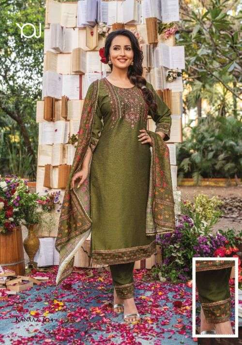 Wanna Kannaz Fancy Kurti With Bottom Dupatta On Wholesale