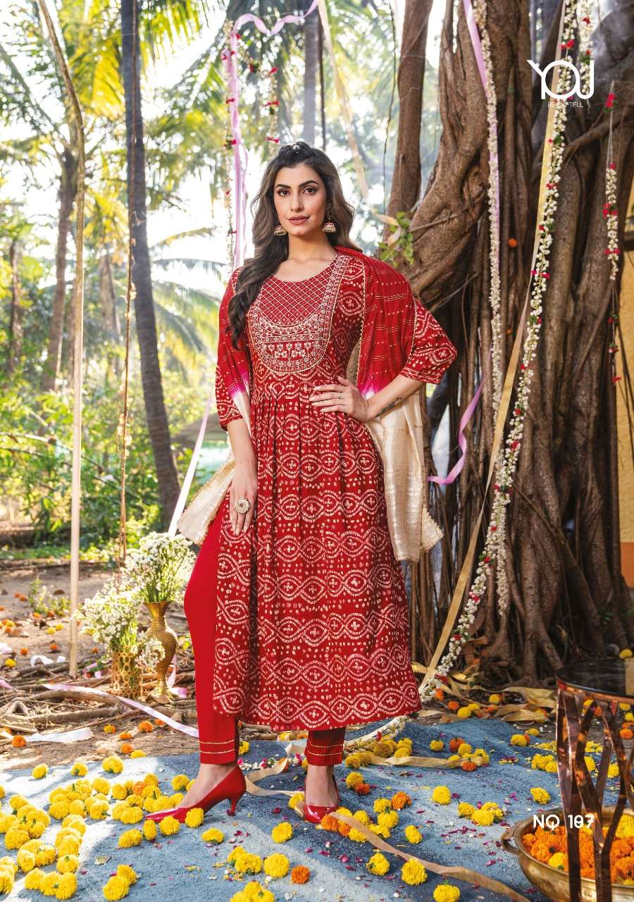 Wanna® Launch New Super Fancy Naira Kurti With Pant  & Dupatta On Wholesale