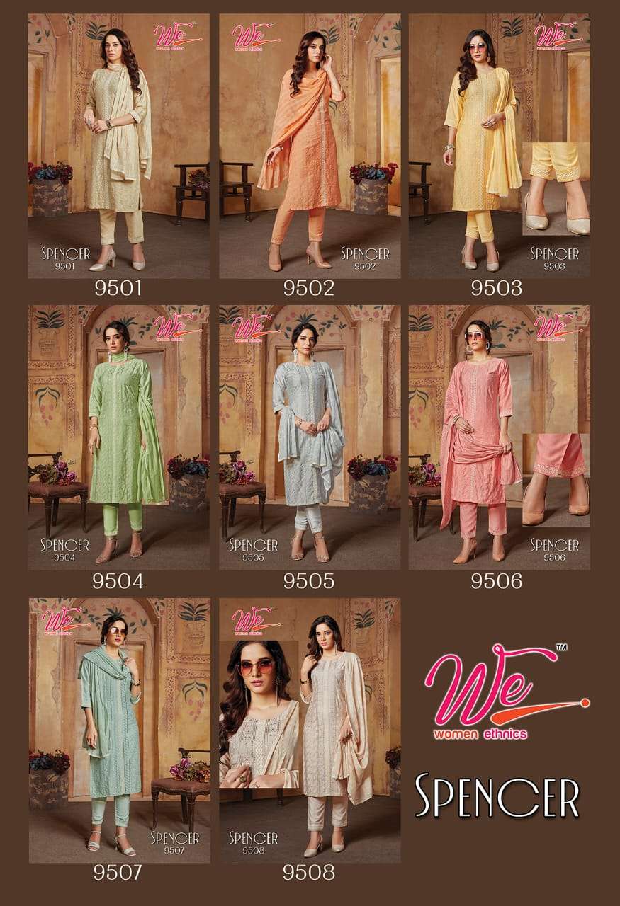 We Ethenic Spencer Kurti Pant Dupatta On Wholesale 