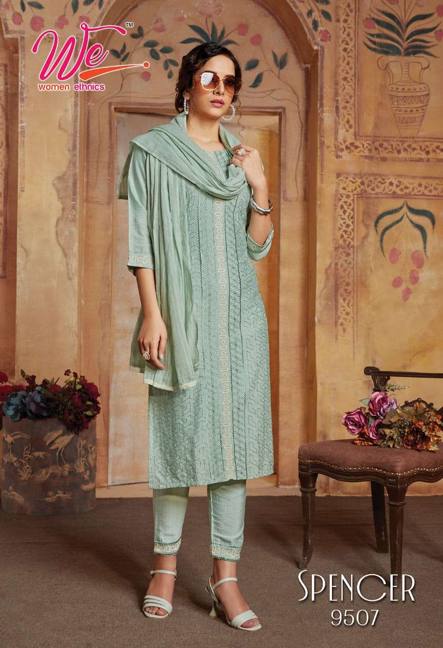 We Ethenic Spencer Kurti Pant Dupatta On Wholesale 