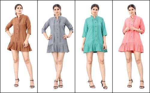  Western Top 24 Ethnic Wear Short Frock Collection On Wholesale 