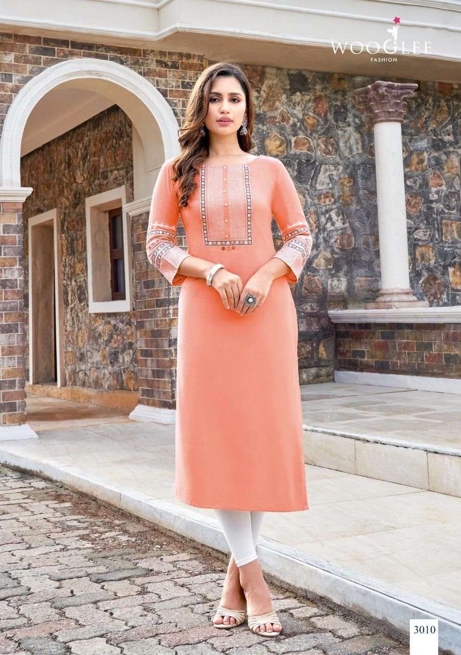 Wooglee Salonee vol 2 Heavy Embroidered And Handwork Kurti On Wholesale