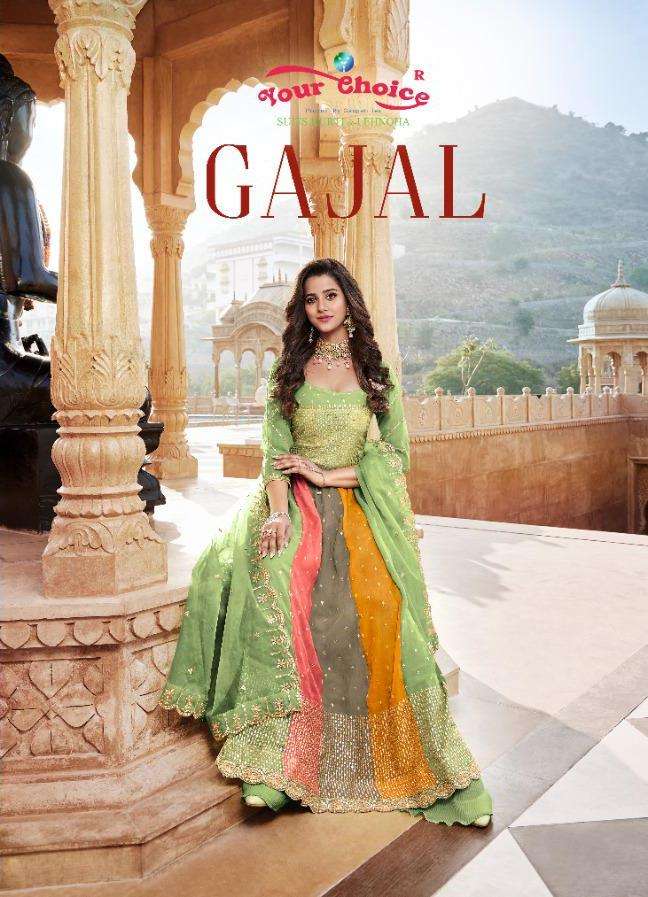 Your Choice Gajal Georgette Beautiful Designer Salwar Suits On Wholesale
