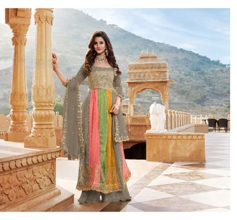 Your Choice Gajal Georgette Beautiful Designer Salwar Suits On Wholesale