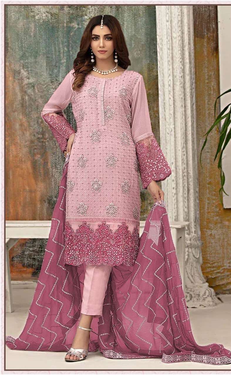 Zarqash Pakistani Suits Georgette Embroidery With Hand Work On Wholesale