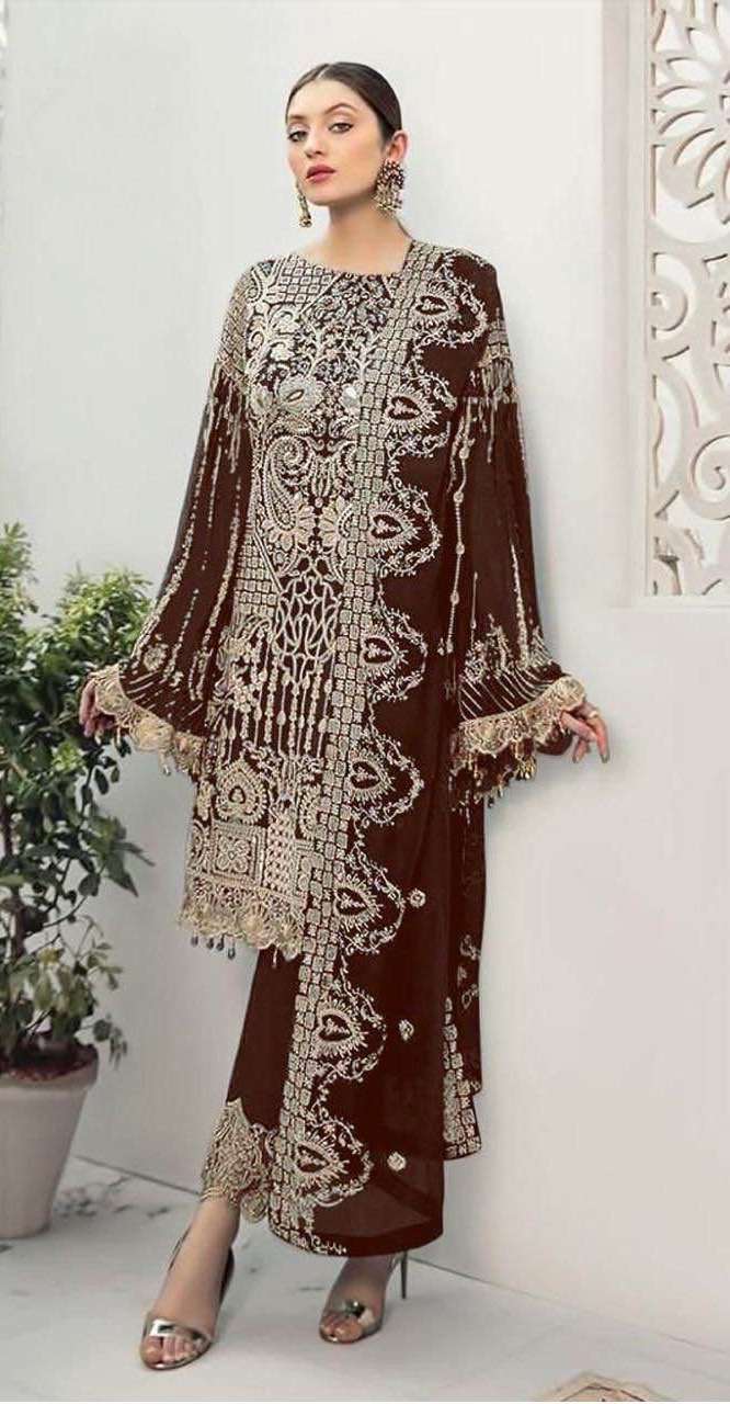 Zarqash Rangoon 2103 Fox Georgette Heavy Embroidery On Wholesale