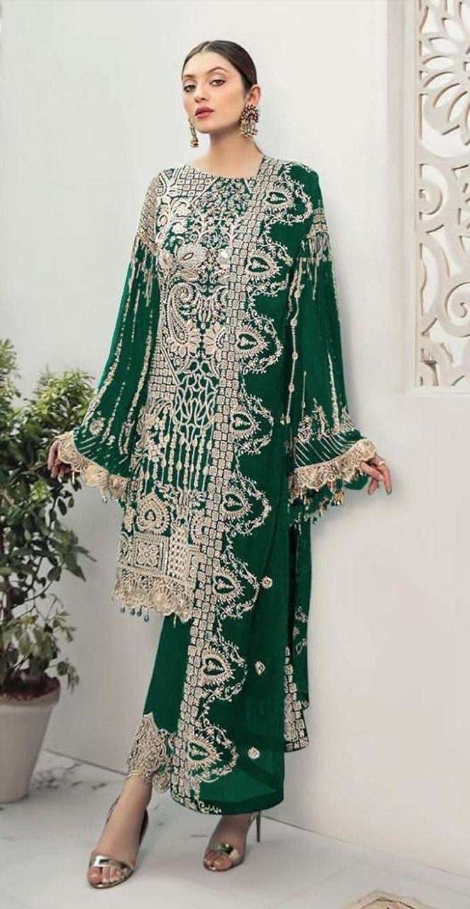 Zarqash Rangoon 2103 Fox Georgette Heavy Embroidery On Wholesale