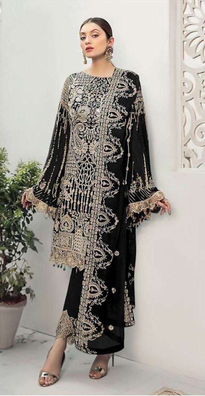 Zarqash Rangoon 2103 Fox Georgette Heavy Embroidery On Wholesale