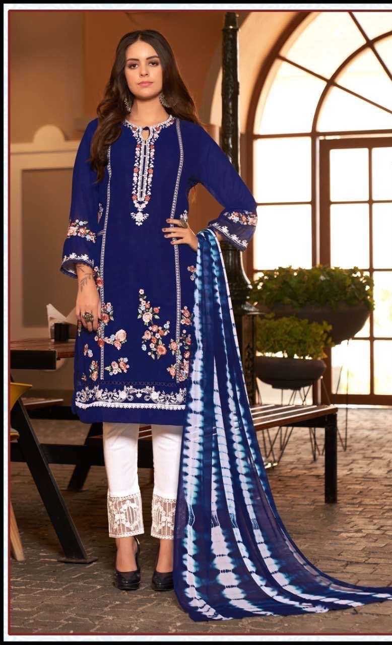 Zarqash Z 111 Ready Made  Fox Georgette With Embroidery Collection On Wholesale  
