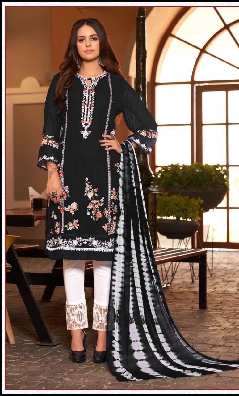 Zarqash Z 111 Ready Made  Fox Georgette With Embroidery Collection On Wholesale  
