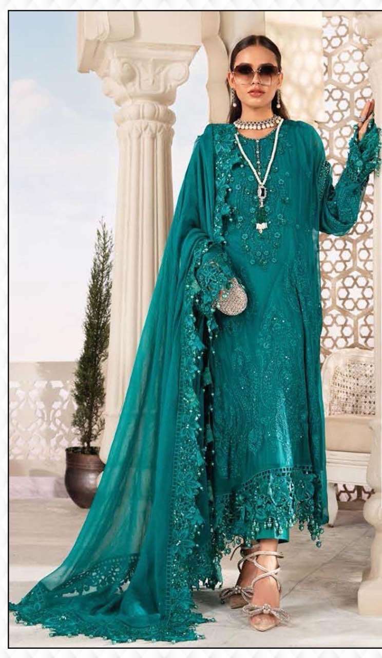 Zarqash Z-3005 to Z-3007 Hit Design Faux Georgette Embroidery Pakistani Suits On Wholesale