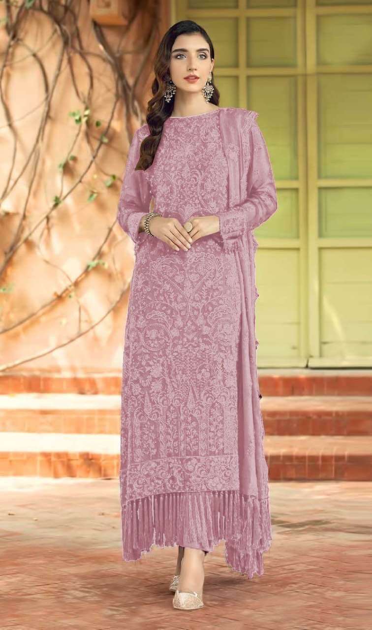 Zarqash Z - 3009 E to H Georgette Embroidery Pakistani Suits On Wholesale