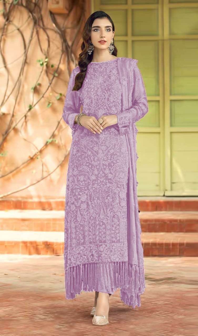Zarqash Z - 3009 E to H Georgette Embroidery Pakistani Suits On Wholesale