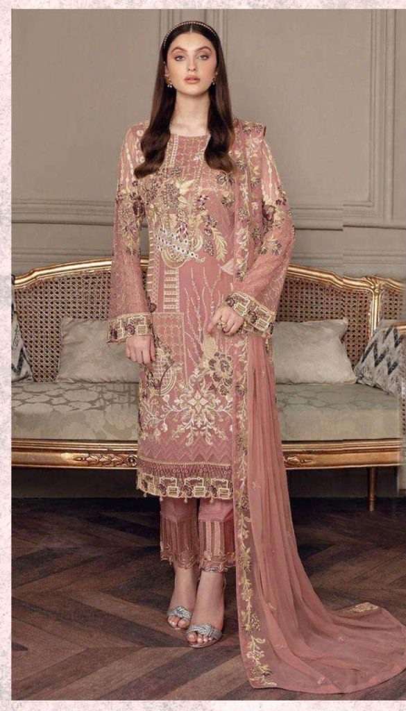 Zarqash Z-3015 Fox Georgette Pakistani Suits On Wholesale