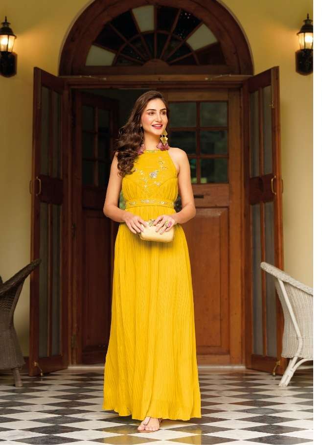 Zaveri Cadbury Party Wear Designer Long Kurti Collection On Wholesale