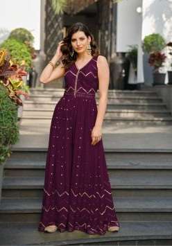 Zaveri Jump Suit Colored 2 New Stylist Wear Collection On Wholesale