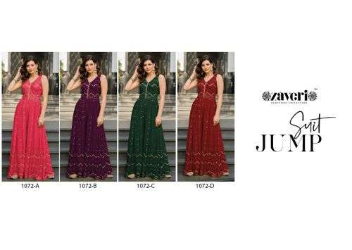 Zaveri Jump Suit Colored 2 New Stylist Wear Collection On Wholesale