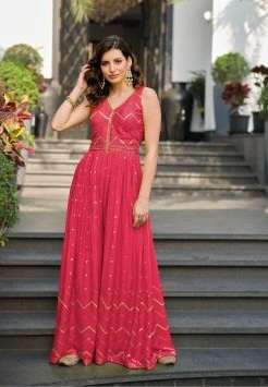 Zaveri Jump Suit Colored 2 New Stylist Wear Collection On Wholesale
