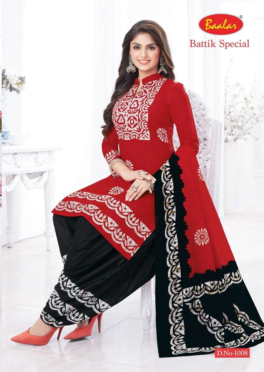  Baalar Batik Special Vol-1 Pure Cotton Printed Top Bottom With Dupatta On Wholesale