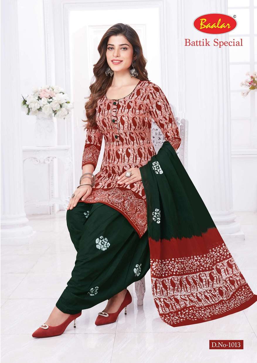  Baalar Batik Special Vol-1 Pure Cotton Printed Top Bottom With Dupatta On Wholesale