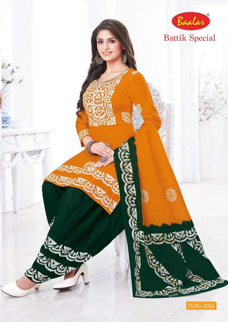 Baalar Batik Special Vol-1 Pure Cotton Printed Top Bottom With Dupatta On Wholesale