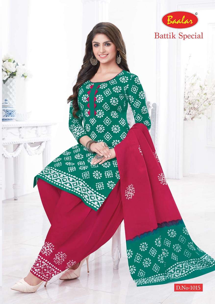  Baalar Batik Special Vol-1 Pure Cotton Printed Top Bottom With Dupatta On Wholesale