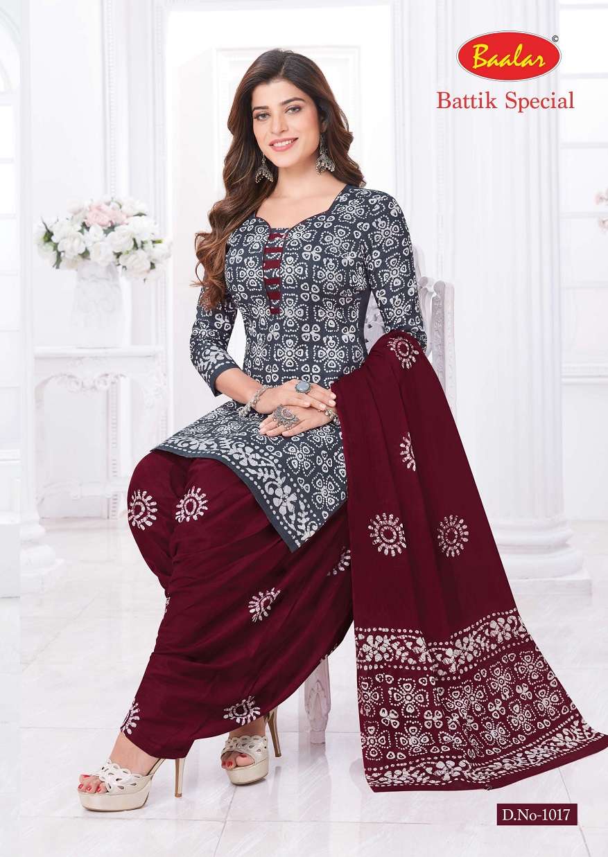  Baalar Batik Special Vol-1 Pure Cotton Printed Top Bottom With Dupatta On Wholesale